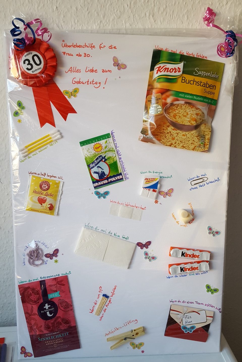 DIY Geschenk zum 30. Geburtstag WeltenSinn